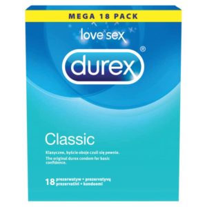 pevné hrubé kondómy Durex Classic 18ks