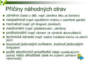 príčiny náhodných otráv