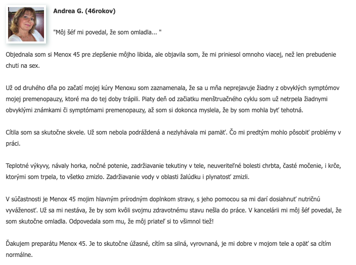 Menox 45, diskusia